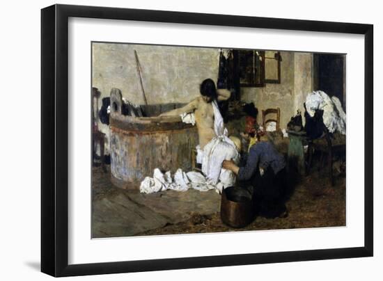 After the Bath-Giacomo Favretto-Framed Art Print