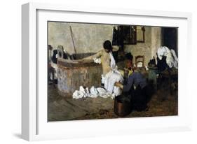 After the Bath-Giacomo Favretto-Framed Art Print