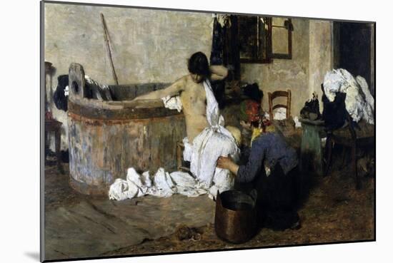 After the Bath-Giacomo Favretto-Mounted Art Print