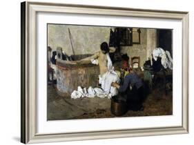 After the Bath-Giacomo Favretto-Framed Art Print