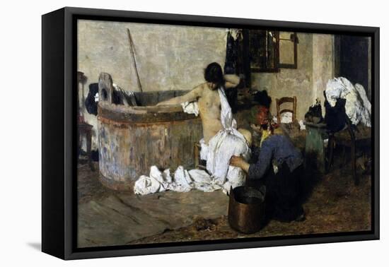 After the Bath-Giacomo Favretto-Framed Stretched Canvas