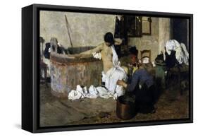 After the Bath-Giacomo Favretto-Framed Stretched Canvas