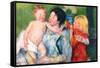 After The Bath-Mary Cassatt-Framed Stretched Canvas