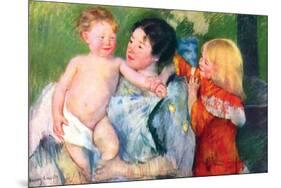 After The Bath-Mary Cassatt-Mounted Art Print