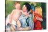 After The Bath-Mary Cassatt-Stretched Canvas