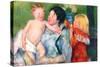 After The Bath-Mary Cassatt-Stretched Canvas