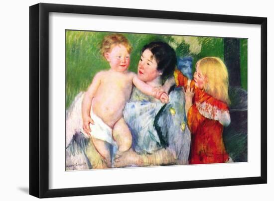 After The Bath-Mary Cassatt-Framed Art Print