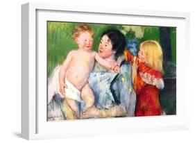 After The Bath-Mary Cassatt-Framed Art Print