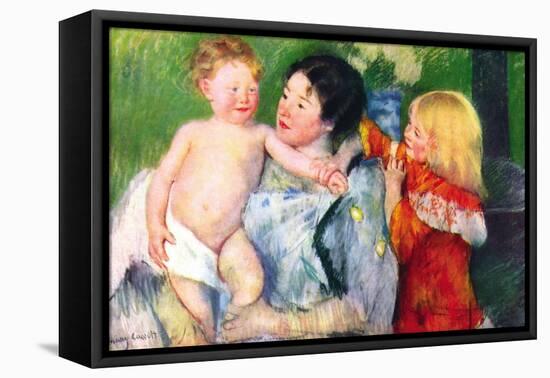 After The Bath-Mary Cassatt-Framed Stretched Canvas
