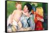 After The Bath-Mary Cassatt-Framed Stretched Canvas