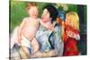 After The Bath-Mary Cassatt-Stretched Canvas