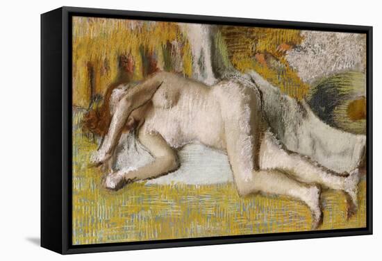 After the Bath-Edgar Degas-Framed Stretched Canvas