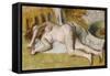 After the Bath-Edgar Degas-Framed Stretched Canvas