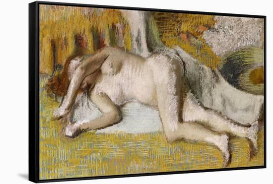 After the Bath-Edgar Degas-Framed Stretched Canvas