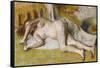 After the Bath-Edgar Degas-Framed Stretched Canvas