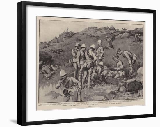 After the Battle at Potgieter's Drift, Helping Fallen Foemen-Henry Marriott Paget-Framed Giclee Print