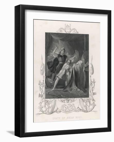 After the Battle of Clontarf Brian Boru is Killed by Brodar a Dane-H. Warren-Framed Art Print