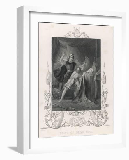 After the Battle of Clontarf Brian Boru is Killed by Brodar a Dane-H. Warren-Framed Art Print