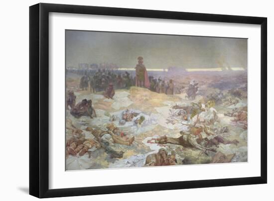 After the Battle of Grunwald, from the 'Slav Epic', 1924-Alphonse Mucha-Framed Giclee Print