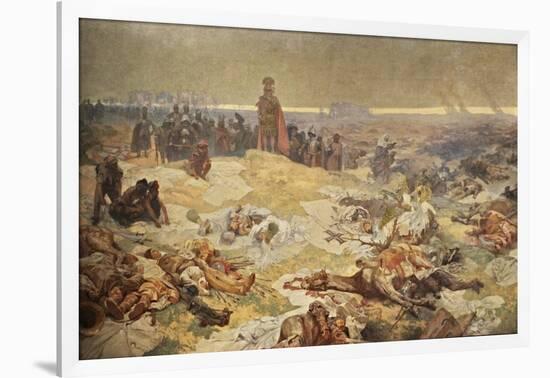 After the Battle of Grunwald. the Solidarity of the Northern Slavs (The Cycle the Slav Epi)-Alphonse Mucha-Framed Giclee Print