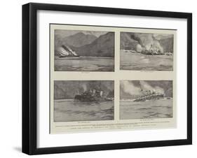 After the Battle of Santiago, the Total Destruction of Admiral Cervera's Fleet-null-Framed Giclee Print