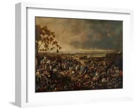 After the Battle of Waterloo, on 18 June 1815, 1820-William Heath-Framed Giclee Print