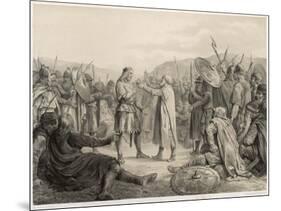 After the Death of Haakon Jarl Oflf Tryggvesson is Elected King and Crowned-P.n. Arbo-Mounted Art Print