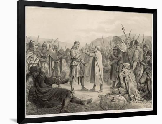 After the Death of Haakon Jarl Oflf Tryggvesson is Elected King and Crowned-P.n. Arbo-Framed Art Print