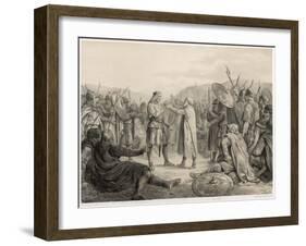 After the Death of Haakon Jarl Oflf Tryggvesson is Elected King and Crowned-P.n. Arbo-Framed Art Print