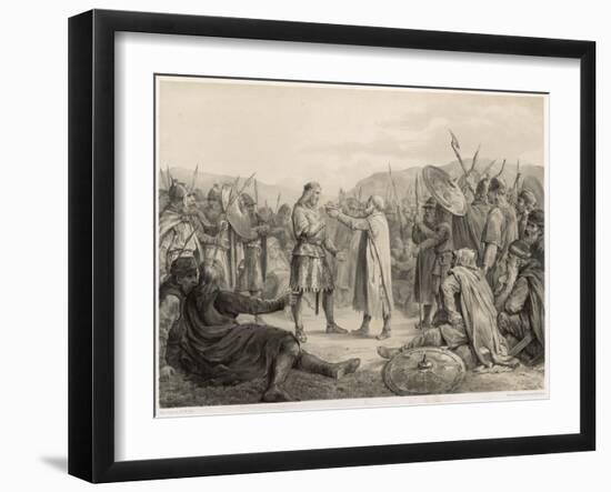 After the Death of Haakon Jarl Oflf Tryggvesson is Elected King and Crowned-P.n. Arbo-Framed Art Print