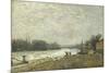 After the Debacle, the Seine at the Pont De Suresnes-Alfred Sisley-Mounted Giclee Print