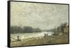 After the Debacle, the Seine at the Pont De Suresnes-Alfred Sisley-Framed Stretched Canvas