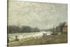 After the Debacle, the Seine at the Pont De Suresnes-Alfred Sisley-Stretched Canvas