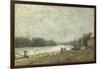 After the Debacle, the Seine at the Pont De Suresnes-Alfred Sisley-Framed Giclee Print