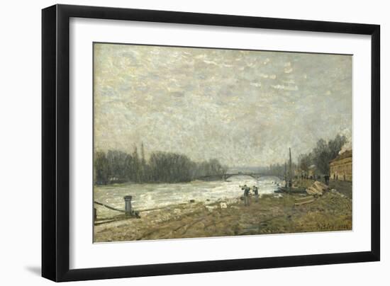 After the Debacle, the Seine at the Pont De Suresnes-Alfred Sisley-Framed Giclee Print