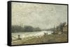 After the Debacle, the Seine at the Pont De Suresnes-Alfred Sisley-Framed Stretched Canvas