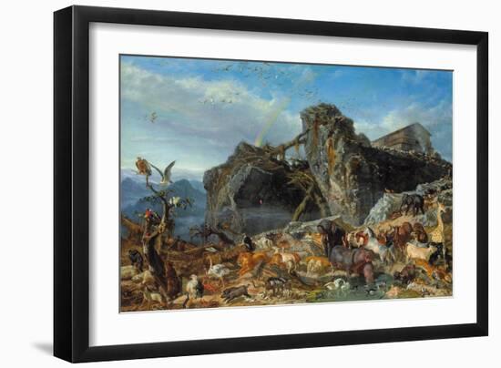 After the Flood: the Exit of Animals from the Ark, 1867-Filippo Palizzi-Framed Premium Giclee Print