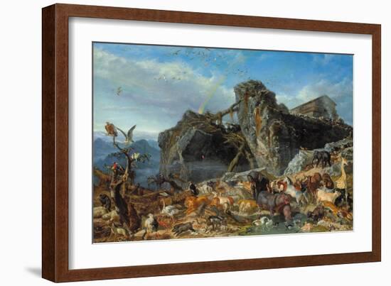 After the Flood: the Exit of Animals from the Ark, 1867-Filippo Palizzi-Framed Giclee Print