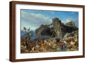 After the Flood: the Exit of Animals from the Ark, 1867-Filippo Palizzi-Framed Giclee Print