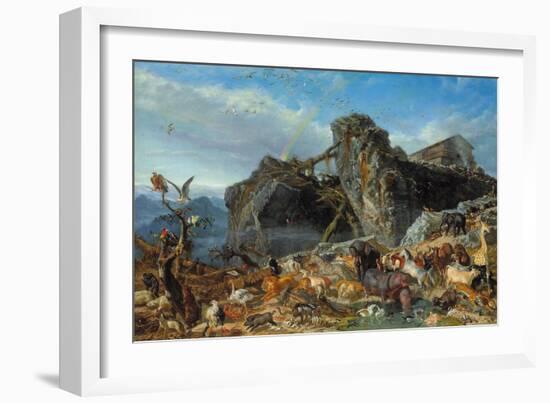 After the Flood: the Exit of Animals from the Ark, 1867-Filippo Palizzi-Framed Giclee Print