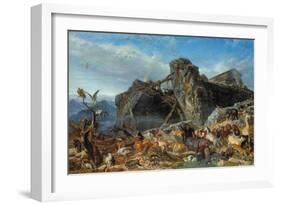 After the Flood: the Exit of Animals from the Ark, 1867-Filippo Palizzi-Framed Giclee Print