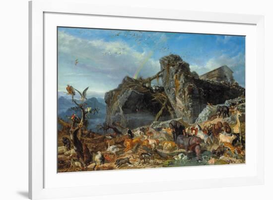 After the Flood: the Exit of Animals from the Ark, 1867-Filippo Palizzi-Framed Giclee Print