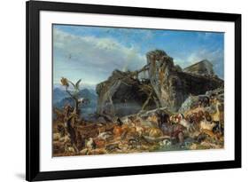 After the Flood: the Exit of Animals from the Ark, 1867-Filippo Palizzi-Framed Giclee Print