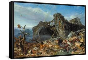 After the Flood: the Exit of Animals from the Ark, 1867-Filippo Palizzi-Framed Stretched Canvas