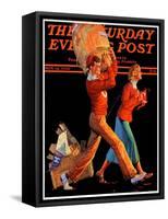 "After the Game," Saturday Evening Post Cover, November 14, 1936-Monte Crews-Framed Stretched Canvas