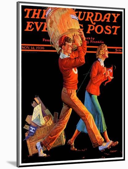 "After the Game," Saturday Evening Post Cover, November 14, 1936-Monte Crews-Mounted Giclee Print