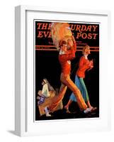 "After the Game," Saturday Evening Post Cover, November 14, 1936-Monte Crews-Framed Giclee Print