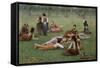 After the Game-Fausto Zonaro-Framed Stretched Canvas