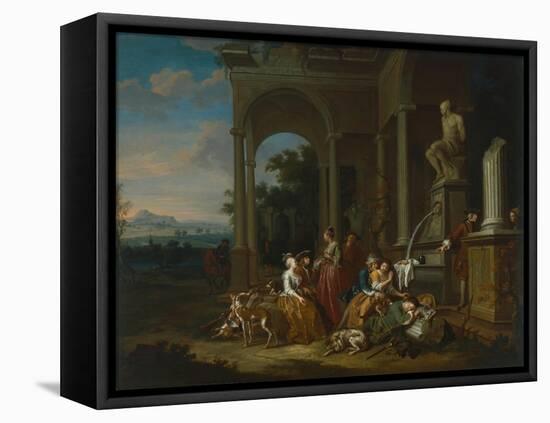 After the Hunt, 1729-Peter Jacob Horemans-Framed Stretched Canvas