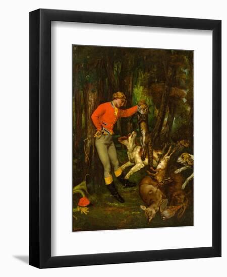 After the Hunt, c.1859-Gustave Courbet-Framed Premium Giclee Print